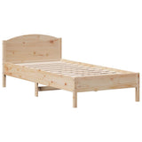 Bed Frame without Mattress 75x190 cm Small Single Solid Wood Pine 3301851