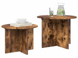 Side Table Set 2 pcs Smoked Oak Engineered Wood 8001015