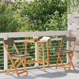 Bistro Set with Cushion 3 pcs Oil Natural Solid Acacia Wood 4105508