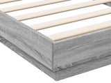 Bed Frame with LED Grey Sonoma 80 x 200 cm Engineered Wood 8009007