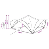 Party Tent Green 600 x 600 x 400 cm Polyester and Steel 42028611