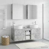 Bathroom Furniture Set 5 pcs Concrete Grey 3407090