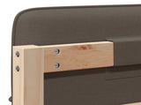 Upholstered Headboard Brown and Taupe 100 cm Solid Pine Wood 880141