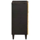 Sideboard Black and Gold 40 x 33 x 75 cm Solid Mango Wood 4017851