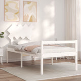 Senior Bed without Mattress White 90x200 cm Solid Wood 3195532