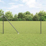 Welded Wire Fence with Spikes 10 x 1 m PVC-Coated Steel 3350645