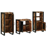 Bathroom Furniture Set 3 pcs Multicolour Solid Reclaimed Wood 3305629