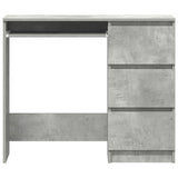 Desk Concrete Grey 90x45x76 cm Engineered Wood 801377
