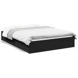 Bed Frame with Drawers without Mattress Black 120x190 cm Small Double 3280700