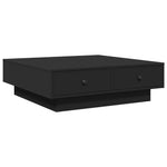 ZNTS Coffee Table Black 90x90x28 cm Engineered Wood 848088