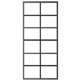 Sliding Door with Hardware Set ESG Glass&Aluminium 90x205 cm 3081959