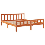 Bed Frame without Mattress Wax Brown 160x200 cm Solid Wood Pine 844399