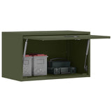 Wall Cabinet for Garage with Gas-lift Door Olive green 883283