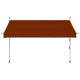 Manual Retractable Awning 300 cm Orange and Brown 145838
