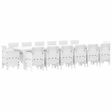 Garden Dining Set 15 pcs White Polt rattan 3378643