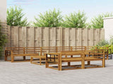 Outdoor Sofa Set 9 pcs Natural Solid Acacia Wood 3367797