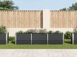 Garden Raised Bed Galvanised Steel 240x40x77 cm Anthracite 47043