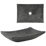 ZNTS Sink 50x35x12 cm Marble Black 142764