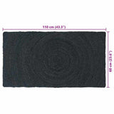 Area Rugs Dark Grey 60 x 110 cm Jute 42010550