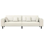 Velvet Sofa with Cushion Cream 208 cm Velvet 3335160