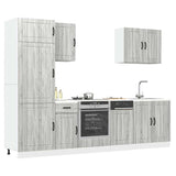 7 Piece Kitchen Cabinet Set Lucca Grey Sonoma Engineered Wood 3314777