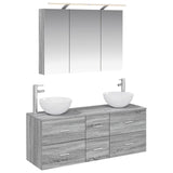 Bathroom Furniture Set 4 pcs Grey Sonoma 3406740