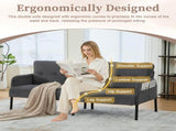 GOMYWAY Oversized Loveseat, Modern & Plush Double-seater Sofa, Corduroy Upholstered Couch, Cozy W2678P422322