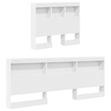 Storage Headboard with Shelf White 90 cm Engineered Wood 3335453