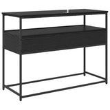 Console Table Black Oak 100 x 40 x 75 cm Engineered Wood 882229
