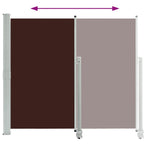 Patio Retractable Side Awning 140 x 300 cm Brown 48346