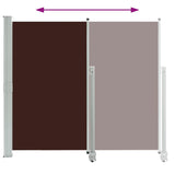 Patio Retractable Side Awning 140 x 300 cm Brown 48346