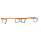 Basin Shelf Wall Mounted Steel and Solid Wood Acacia 3302734