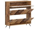 Shoe Cabinet BREDA 78 x 24 x 103 cm Engineered Wood Old Wood 897543