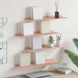 Floating Shelf Wall-mounted 4 pcs Pink 60 x 18 x 2.5 cm Steel 8004023