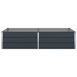Planter Anthracite 195 x 100 x 45 cm Galvanised Steel 42018219