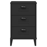 ZNTS Bedside Cabinet VIKEN Black Engineered Wood 374912