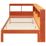 Bookcase Bed without Mattress Wax Brown 90x190 cm Solid Wood Pine 3324405