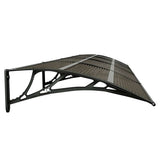 Door Canopy Black 350x75 cm Polycarbonate 153593