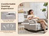 Corduroy Rocking Armchair - Grey T3398P424877