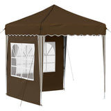 Pop-up Party Tent 195 x 195 x 245 cm Taupe Oxford Fabric 42019729