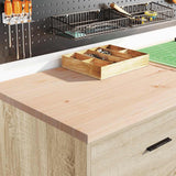 Garage Storage Cabinet Sonoma Oak 60x51x85 cm Solid Wood Pine 860600