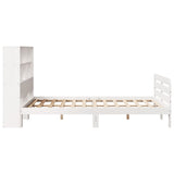 Bed Frame without Mattress White 140x190 cm Solid Wood Pine 3309951