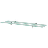 Floating Shelves 2 pcs Glass 100x10 cm 8 mm 3051501
