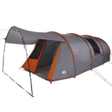 Tunnel Tent 4-Person Grey and Orange 740 x 370 x 220 cm 42004037
