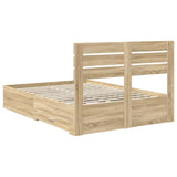 Bed Frame with Drawer with Headboard Manual Engineered Wood 3411637