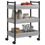 Kitchen Trolley Grey Sonoma 50x30x70 cm Engineered Wood 842359