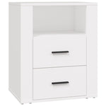 ZNTS Bedside Cabinet White 50x36x60 cm Engineered Wood 816728