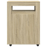 Narrow Bathroom Cabinet with Wheels Sonoma Oak Engineered Wood 855270