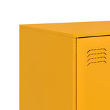 Highboard Mustard Yellow 67x39x95 cm Steel 841808