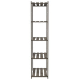 5-Tier Storage Rack Grey 80x38x170 cm Solid Wood Pine 373385